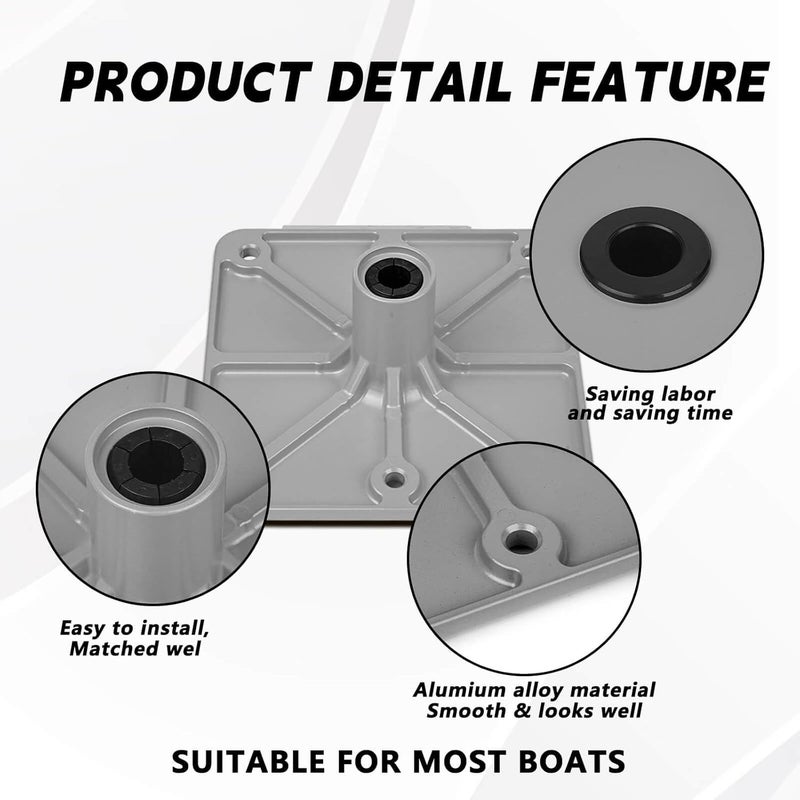 RAMATA 97749-7 Boat Seat Pedestal and Base with Swivel 3 kit suitable for Heavy Duty Boat Seats Mount of Fishing, Jon, Pontoon Boat and Most Other Boats, for Boat Seat Swivel Base Plate - Image 5